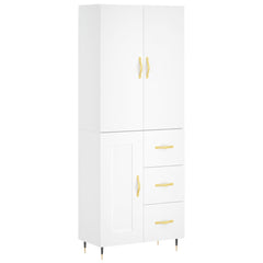vidaXL Highboard White 69,5x34x180 cm Engineered Wood 2