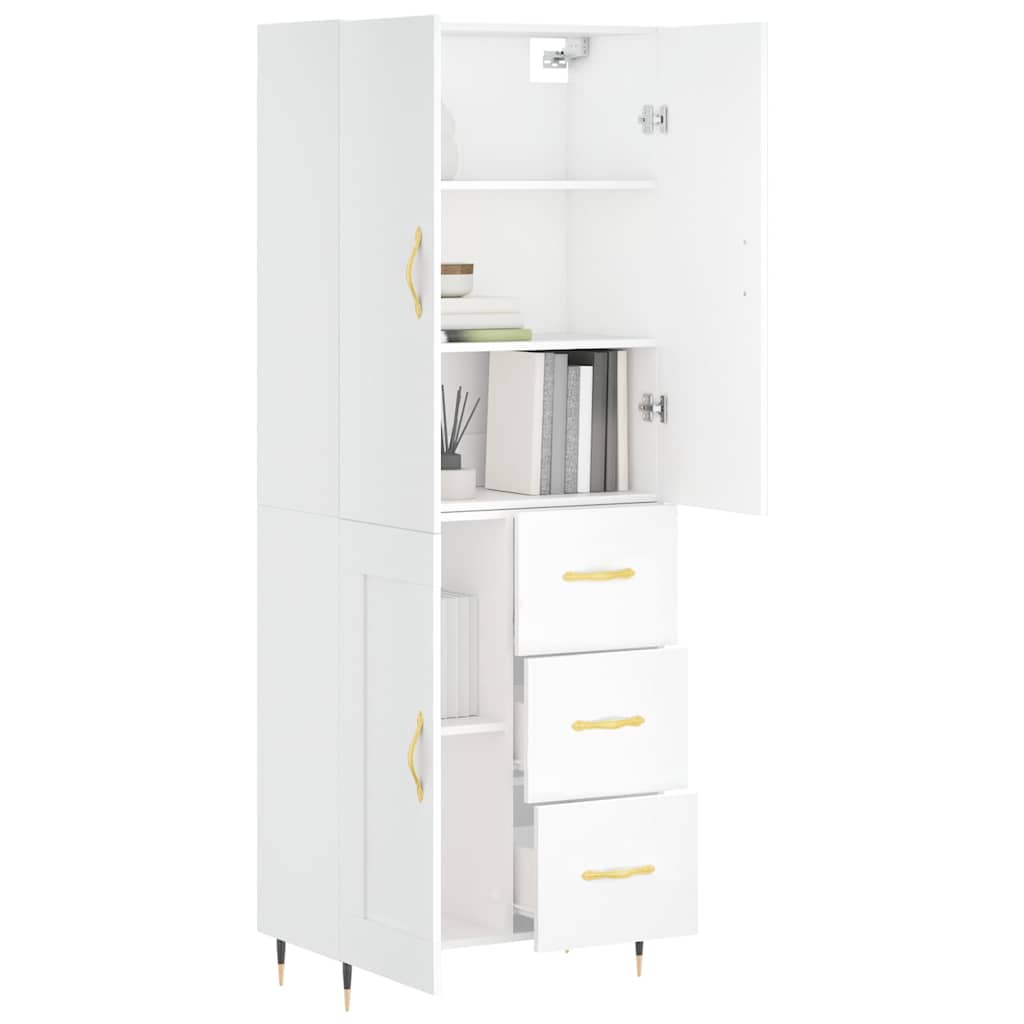 vidaXL Highboard White 69,5x34x180 cm Engineered Wood 3