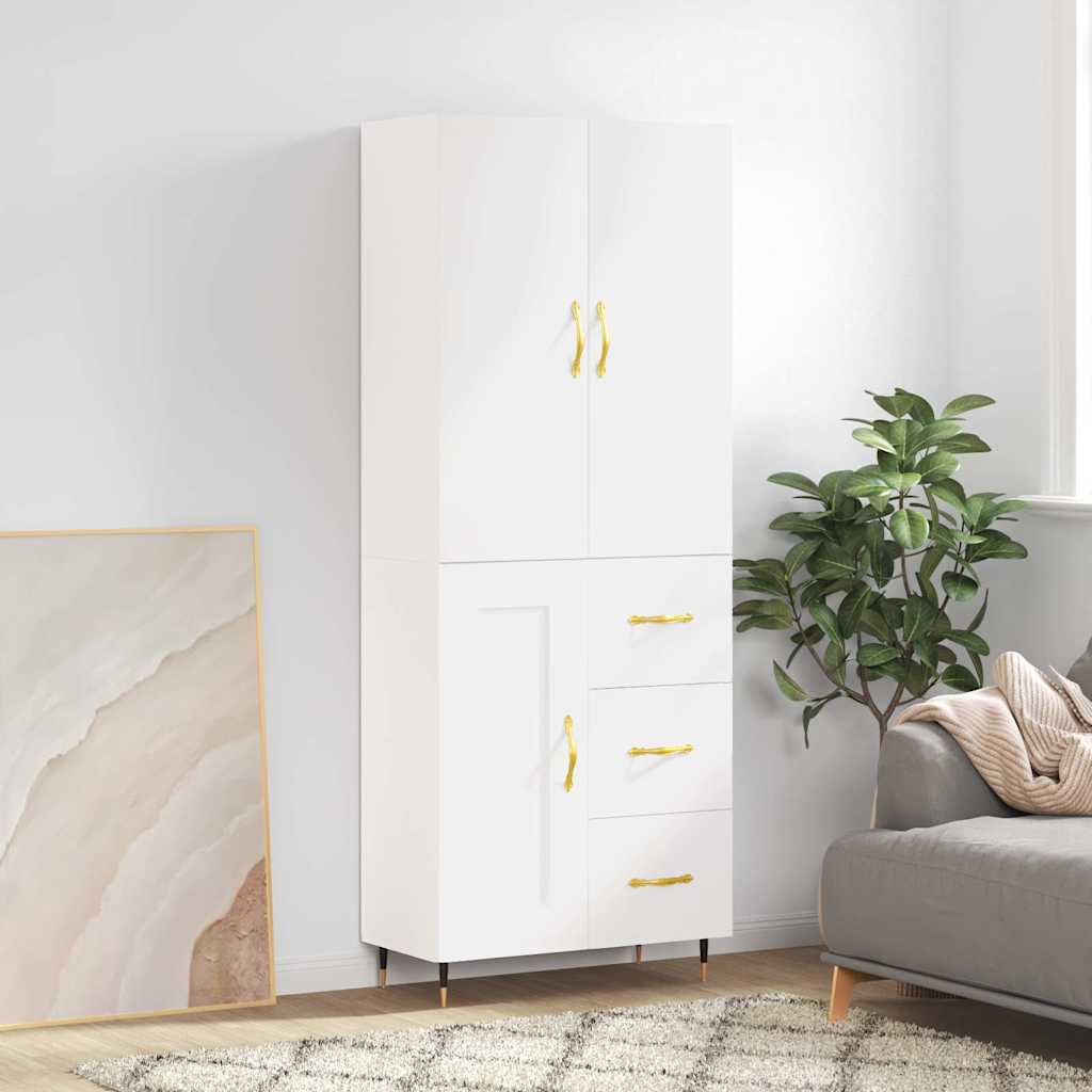 vidaXL Highboard White 69,5x34x180 cm Engineered Wood 1