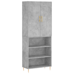 vidaXL Highboard Concrete Grey 69,5x34x180 cm Engineered Wood 2