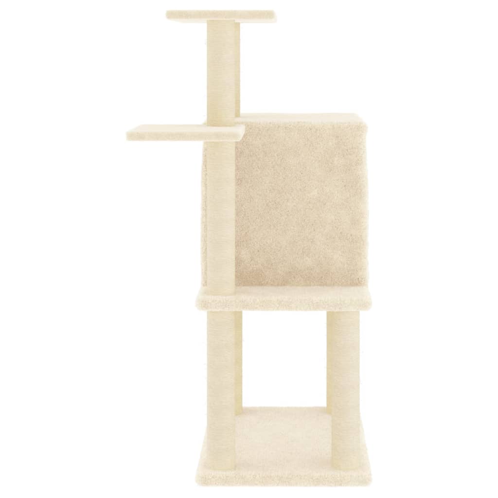 vidaXL Cat Tree with Sisal Scratching Posts Cream 97 cm 4