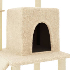 vidaXL Cat Tree with Sisal Scratching Posts Cream 96.5 cm 6