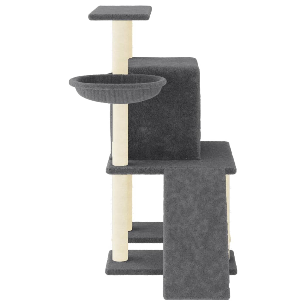 vidaXL Cat Tree with Sisal Scratching Posts Dark Grey 96,5 cm 5