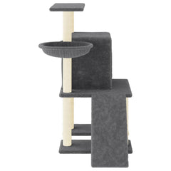 vidaXL Cat Tree with Sisal Scratching Posts Dark Grey 96,5 cm 5