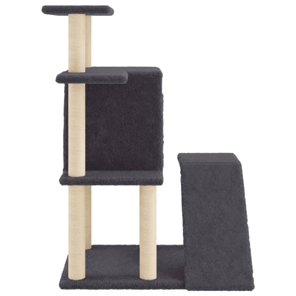 vidaXL Cat Tree with Sisal Scratching Posts Dark Grey 97 cm 6