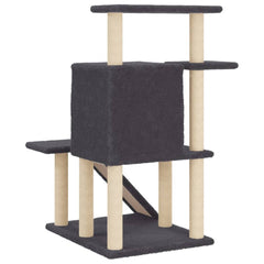 vidaXL Cat Tree with Sisal Scratching Posts Dark Grey 97 cm 5