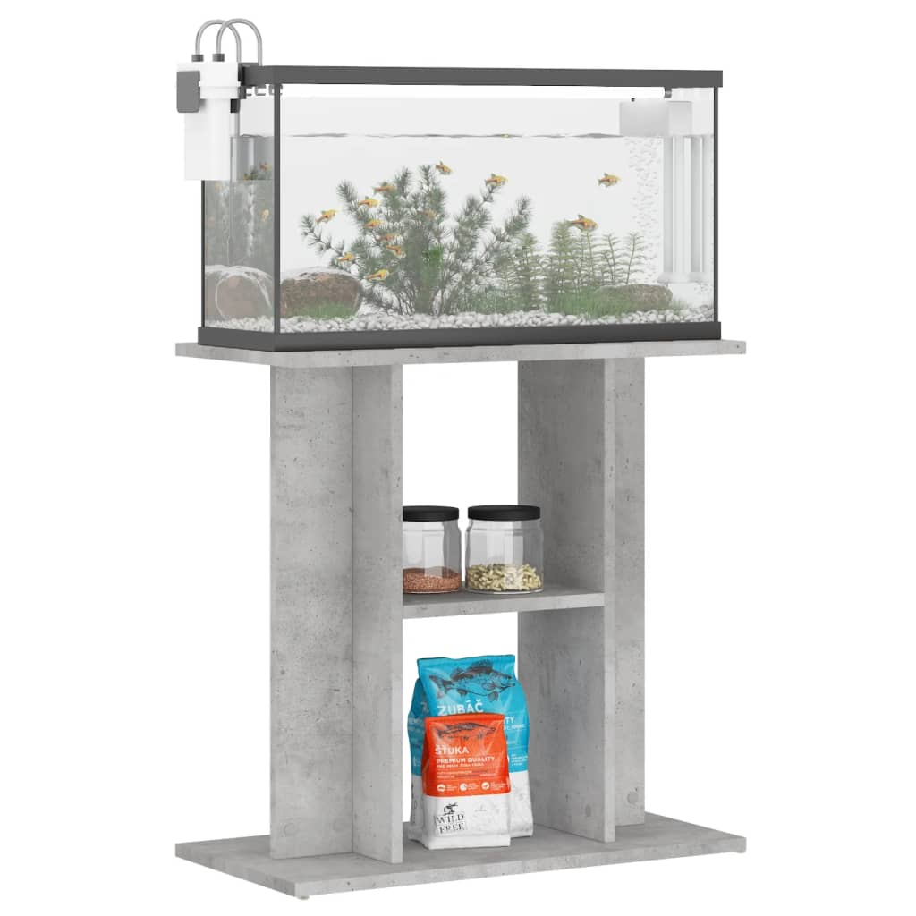 vidaXL Aquarium Stand Concrete Grey 60x30x60 cm Engineered Wood 3