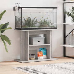 Aquarium Stand 80x35x60 cm Engineered Wood Grey sonoma