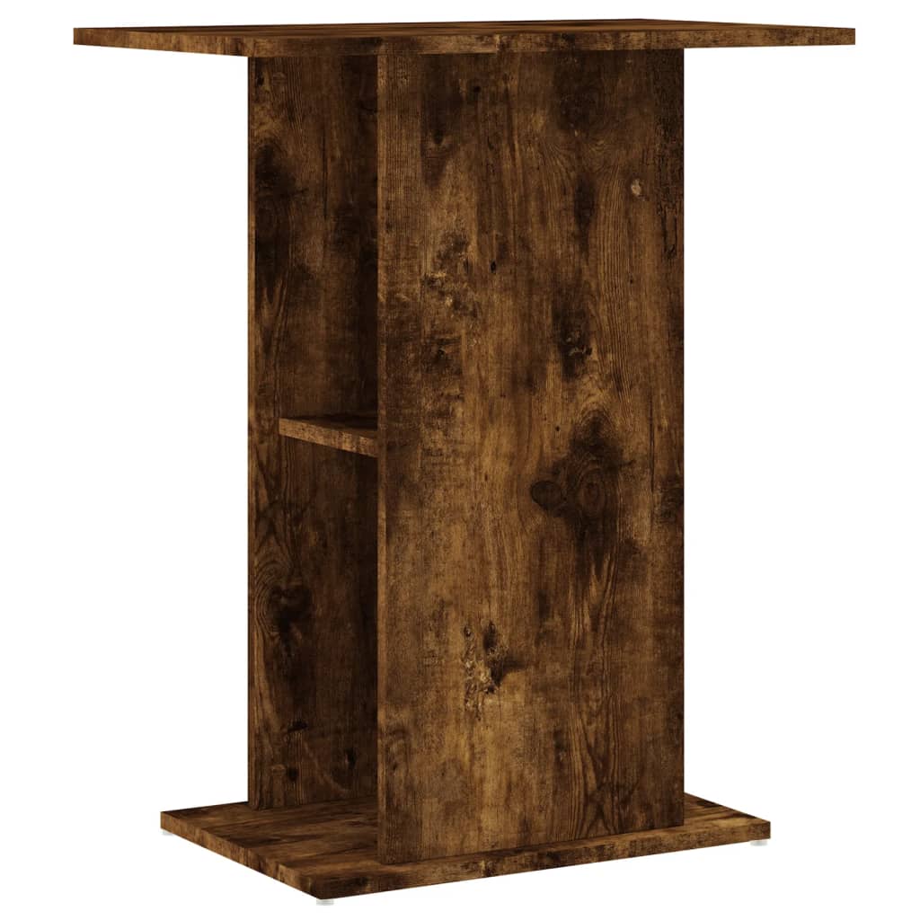 vidaXL Aquarium Stand Smoked Oak 60.5x36x72.5 cm Engineered Wood 2