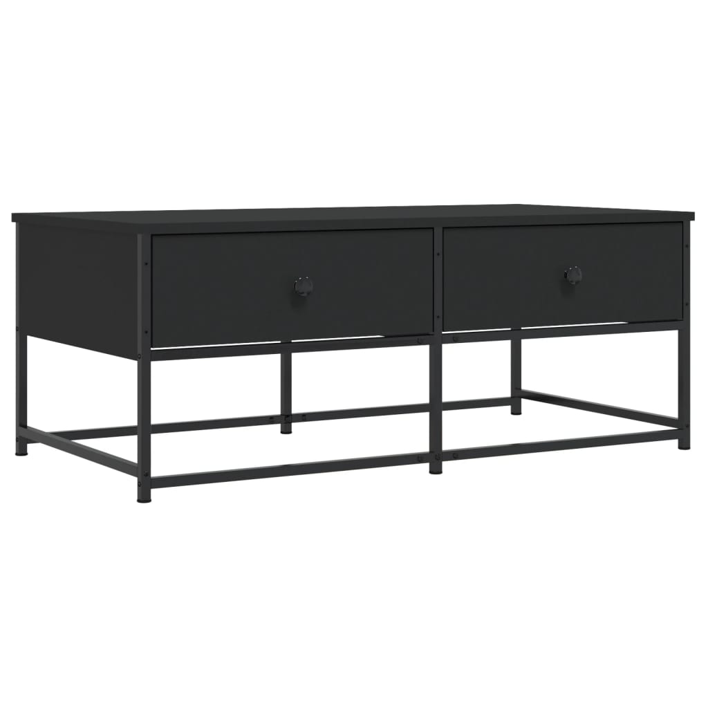 vidaXL Coffee Table Black 100x51x40 cm Engineered Wood 2