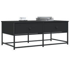 vidaXL Coffee Table Black 100x51x40 cm Engineered Wood 3