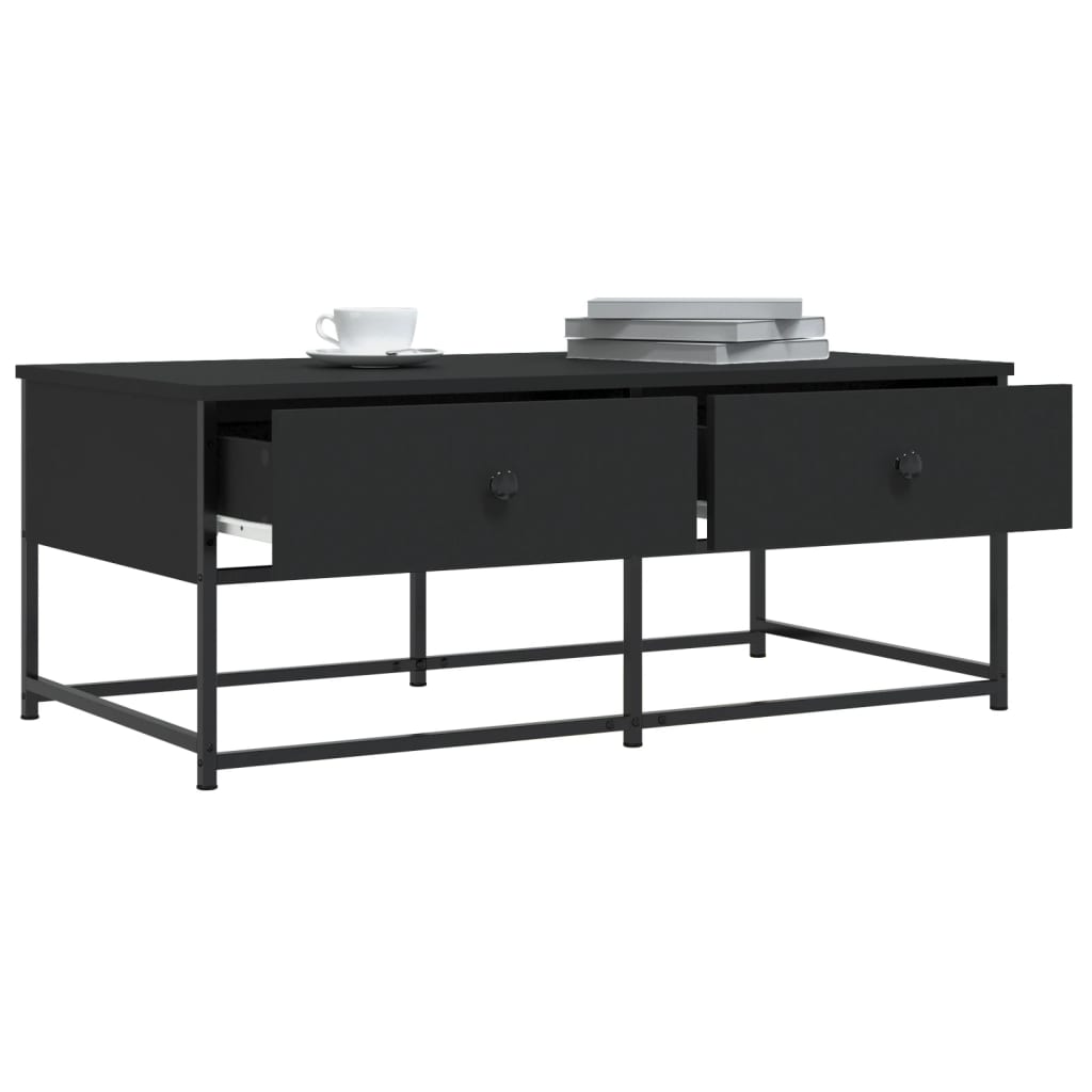 vidaXL Coffee Table Black 100x51x40 cm Engineered Wood 4