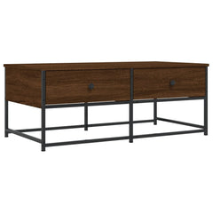 vidaXL Coffee Table Brown Oak 100x51x40 cm Engineered Wood 2