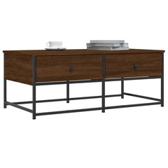 vidaXL Coffee Table Brown Oak 100x51x40 cm Engineered Wood 3
