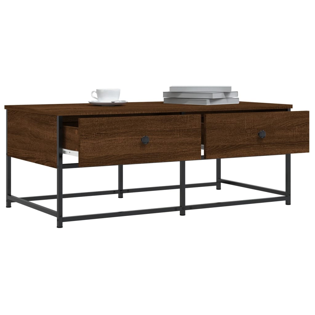 vidaXL Coffee Table Brown Oak 100x51x40 cm Engineered Wood 4