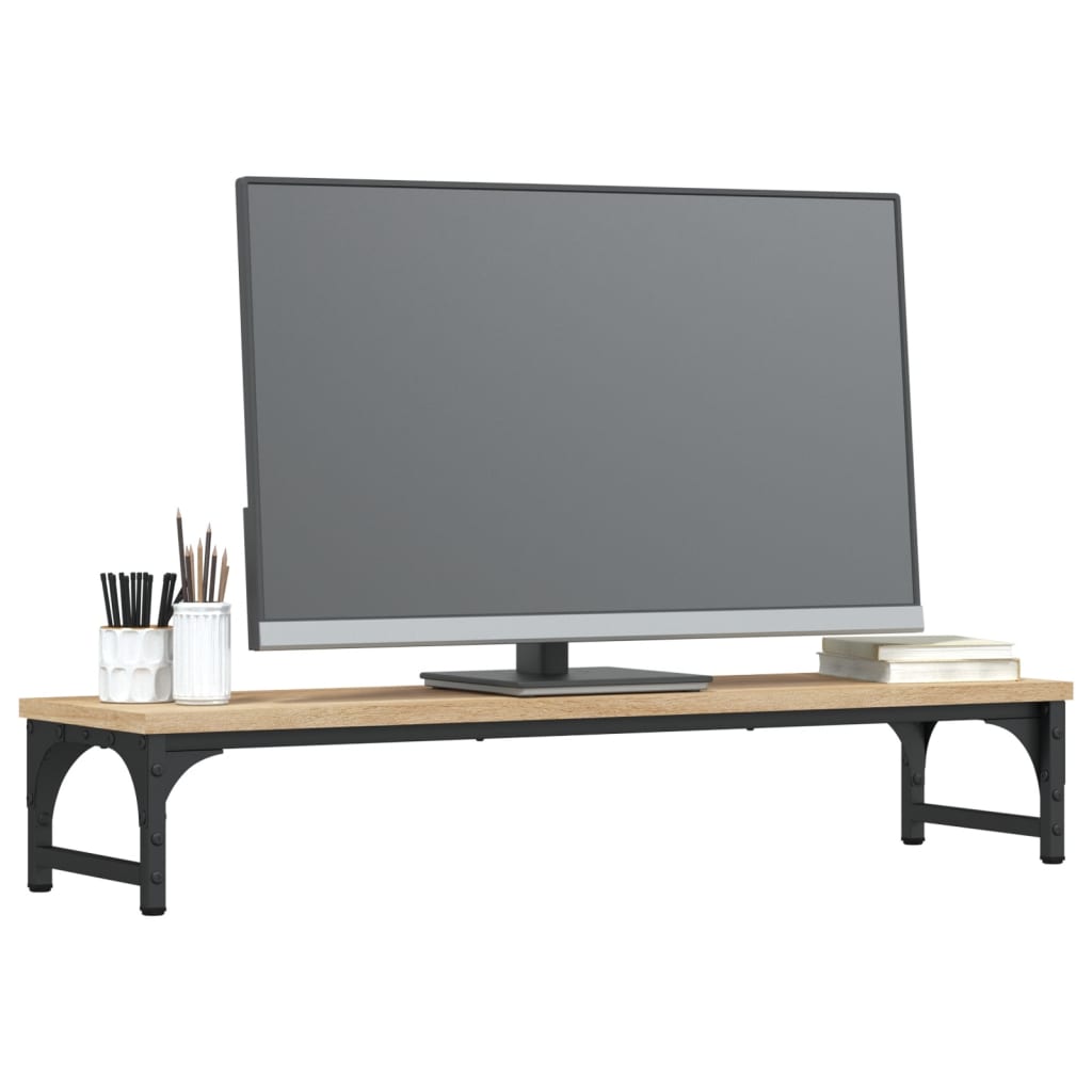 vidaXL Monitor Stand Sonoma Oak 85x23x15.5 cm Engineered Wood 3