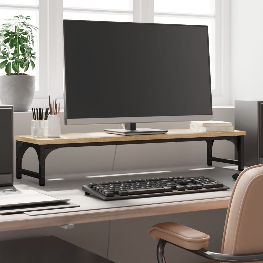 vidaXL Monitor Stand Sonoma Oak 85x23x15.5 cm Engineered Wood 1