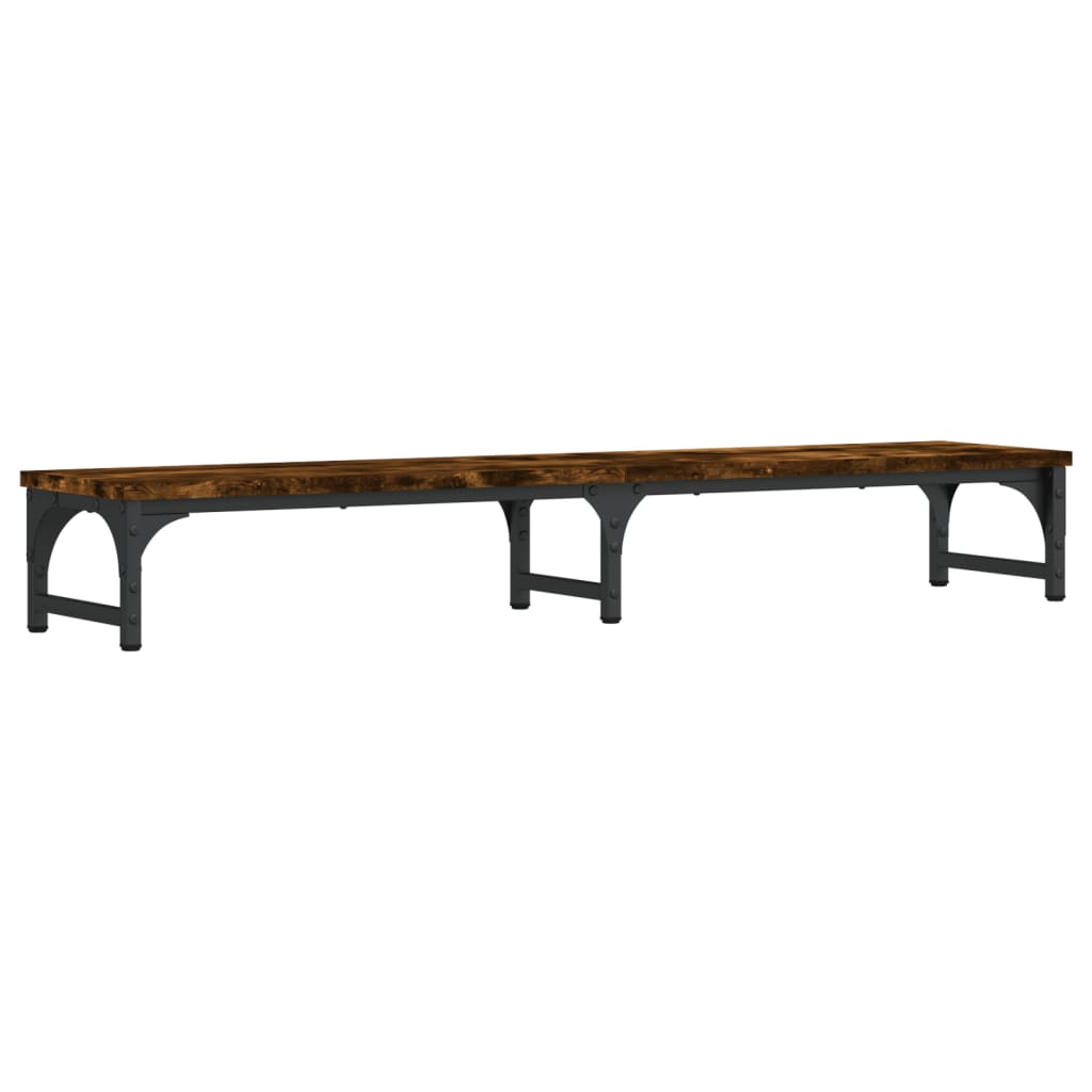 vidaXL Monitor Stand Smoked Oak 105x23x15.5 cm Engineered Wood 2