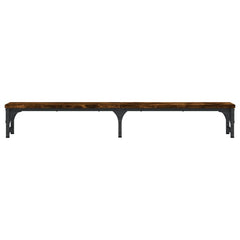 vidaXL Monitor Stand Smoked Oak 105x23x15.5 cm Engineered Wood 4