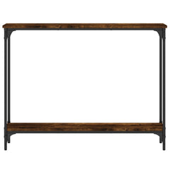 vidaXL Console Table Smoked Oak 100x22.5x75 cm Engineered Wood 4