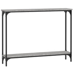 vidaXL Console Table Grey Sonoma 100x22.5x75 cm Engineered Wood 2