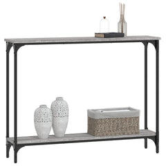vidaXL Console Table Grey Sonoma 100x22.5x75 cm Engineered Wood 3