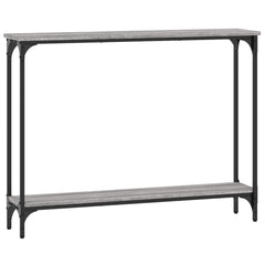 vidaXL Console Table Grey Sonoma 100x22.5x75 cm Engineered Wood 6