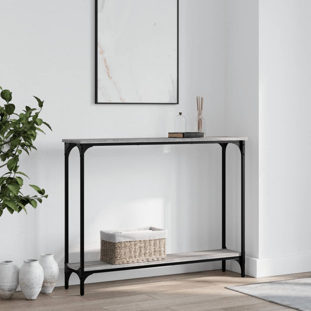 vidaXL Console Table Grey Sonoma 100x22.5x75 cm Engineered Wood 1