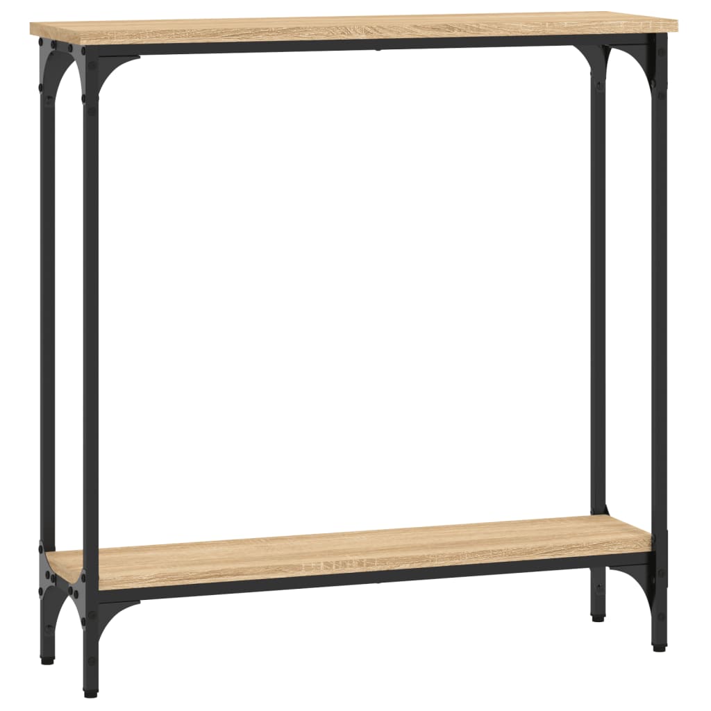 vidaXL Console Table Sonoma Oak 75x22.5x75 cm Engineered Wood 2