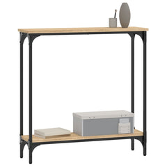 vidaXL Console Table Sonoma Oak 75x22.5x75 cm Engineered Wood 3