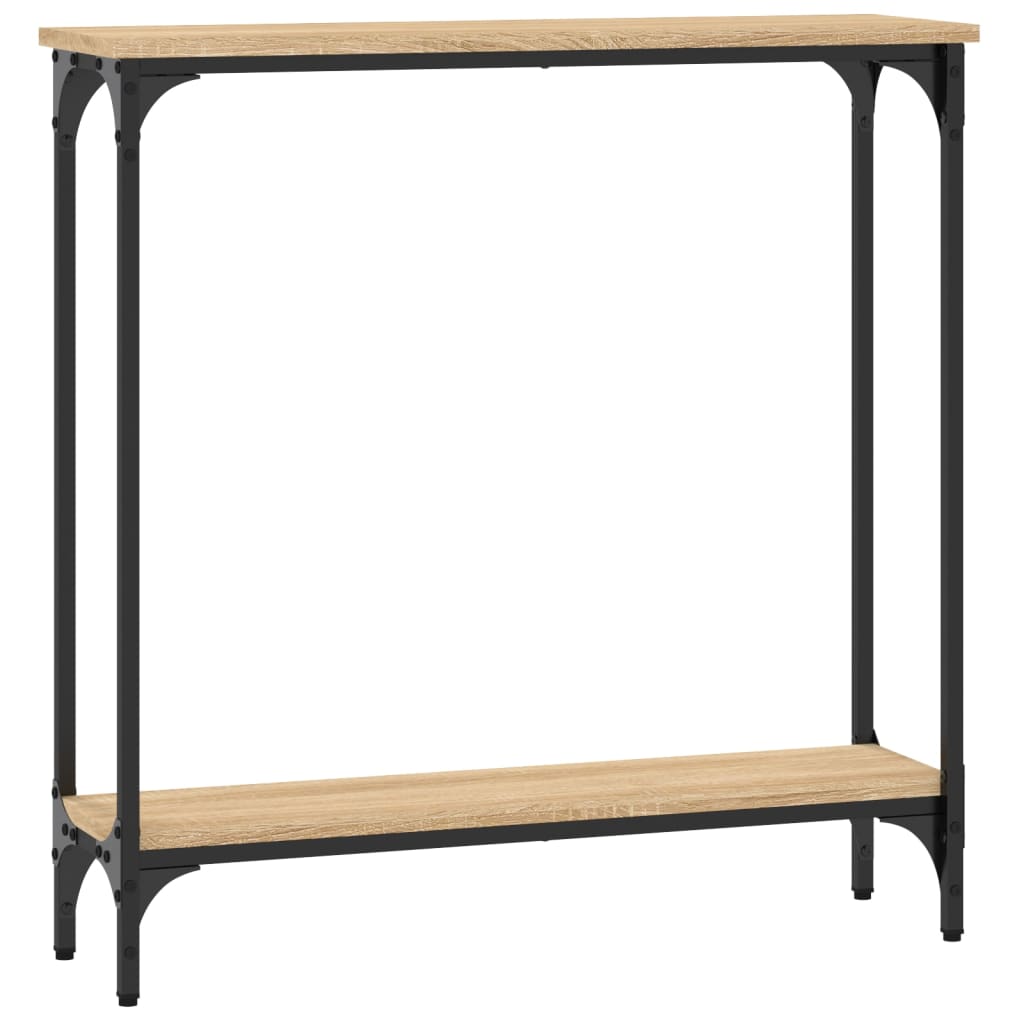 vidaXL Console Table Sonoma Oak 75x22.5x75 cm Engineered Wood 6