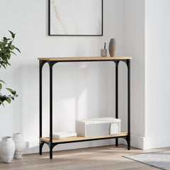 vidaXL Console Table Sonoma Oak 75x22.5x75 cm Engineered Wood 1