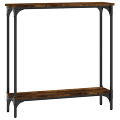 vidaXL Console Table Smoked Oak 75x22.5x75 cm Engineered Wood 2