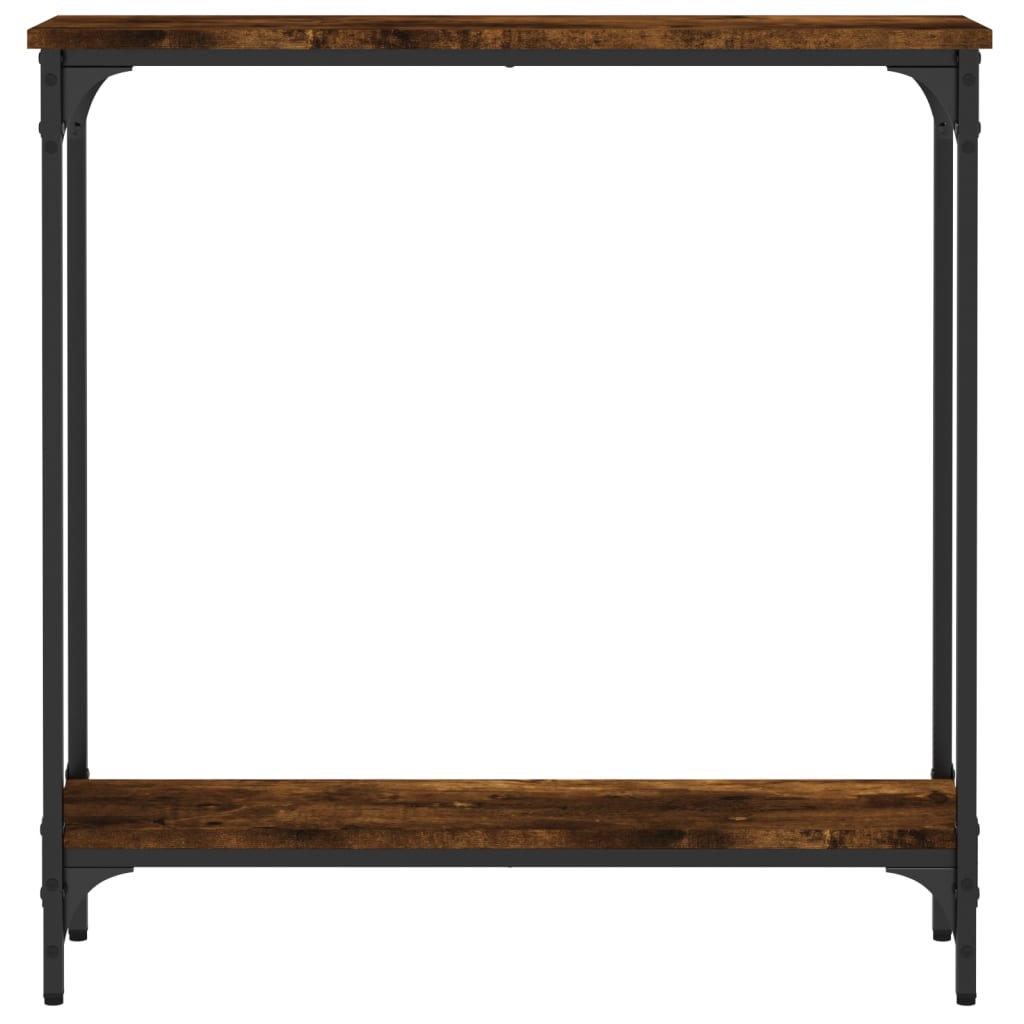 vidaXL Console Table Smoked Oak 75x22.5x75 cm Engineered Wood 4