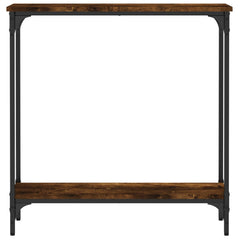 vidaXL Console Table Smoked Oak 75x22.5x75 cm Engineered Wood 4