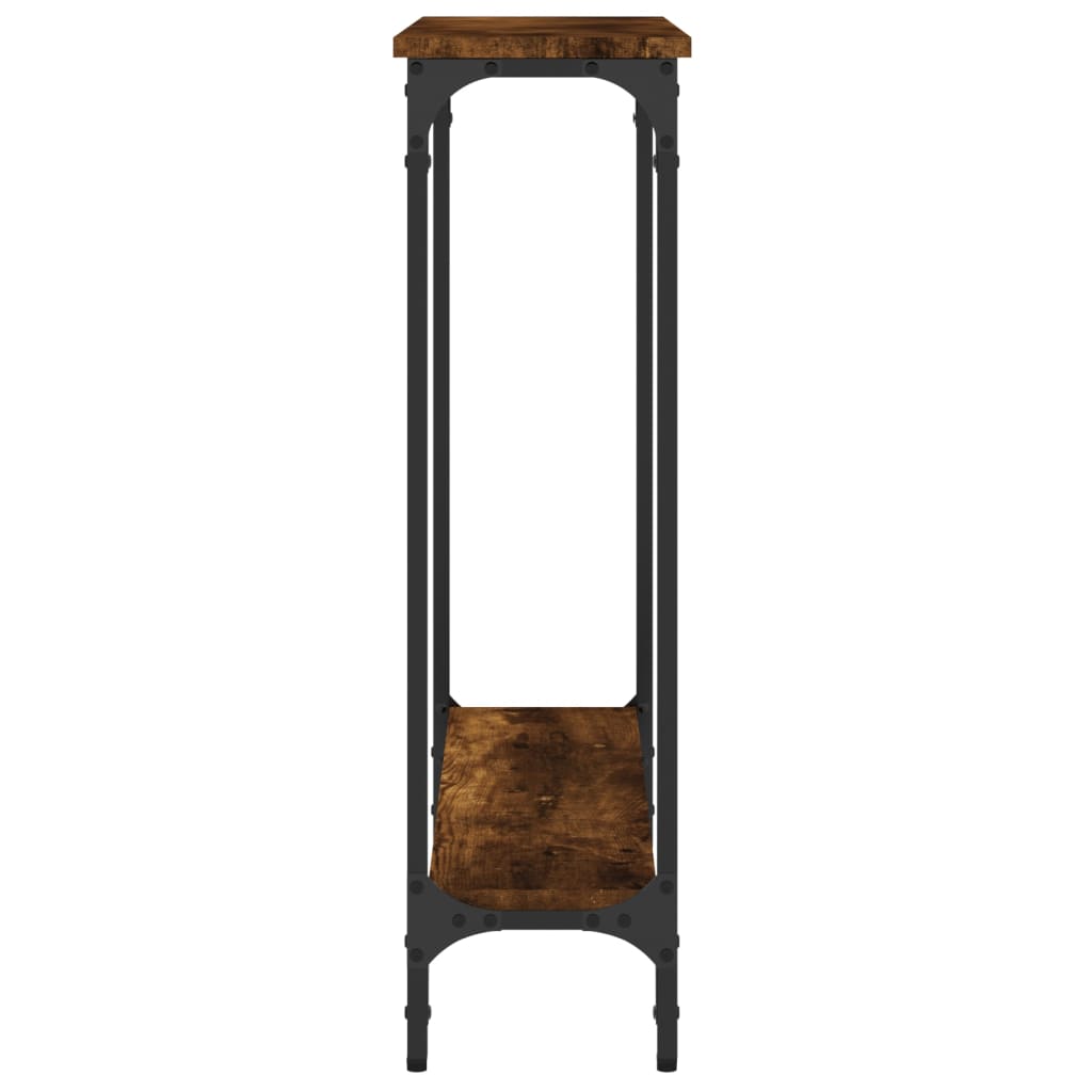 vidaXL Console Table Smoked Oak 75x22.5x75 cm Engineered Wood 5