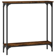 vidaXL Console Table Smoked Oak 75x22.5x75 cm Engineered Wood 6