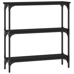 vidaXL Console Table Black 75x22.5x75 cm Engineered Wood 2