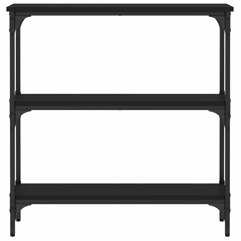 vidaXL Console Table Black 75x22.5x75 cm Engineered Wood 4