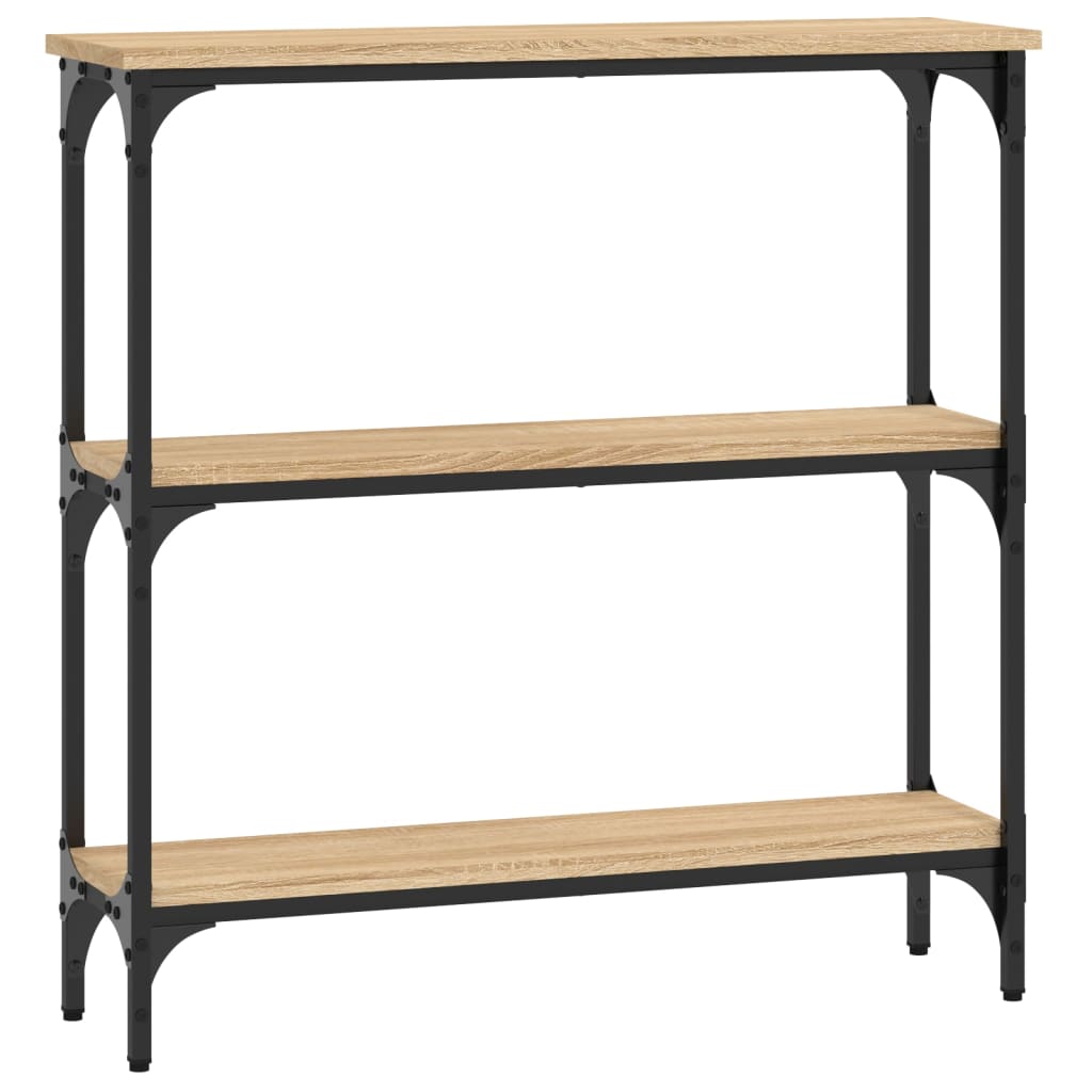 vidaXL Console Table Sonoma Oak 75x22.5x75 cm Engineered Wood 2