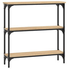 vidaXL Console Table Sonoma Oak 75x22.5x75 cm Engineered Wood 2