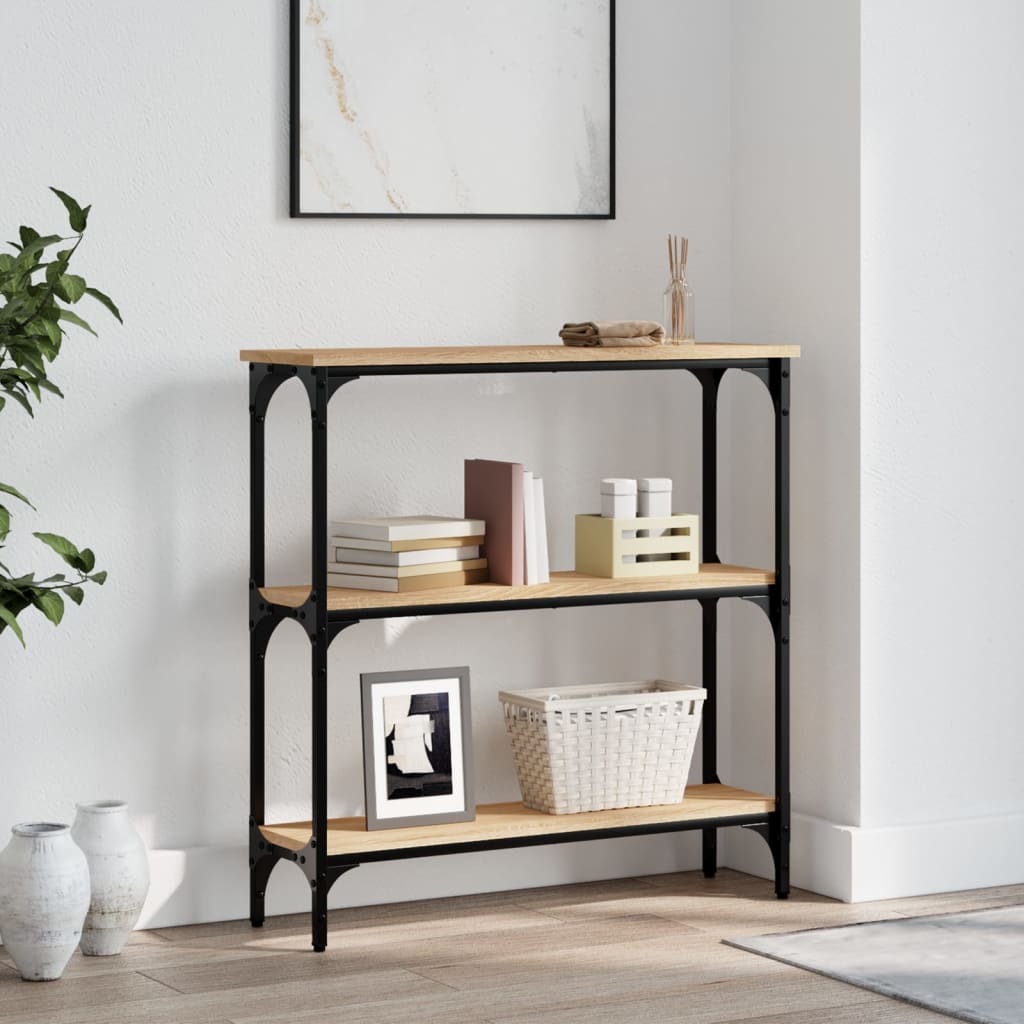 vidaXL Console Table Sonoma Oak 75x22.5x75 cm Engineered Wood 1