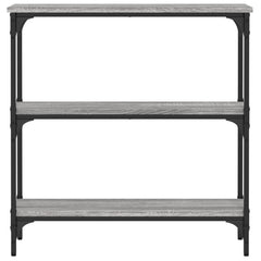 vidaXL Console Table Grey Sonoma 75x22.5x75 cm Engineered Wood 4