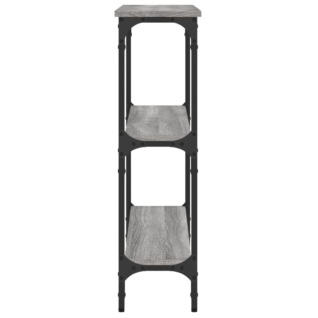 vidaXL Console Table Grey Sonoma 75x22.5x75 cm Engineered Wood 5