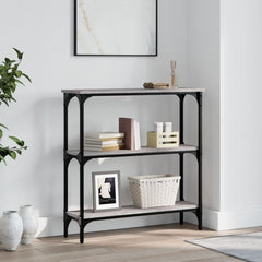 vidaXL Console Table Grey Sonoma 75x22.5x75 cm Engineered Wood 1