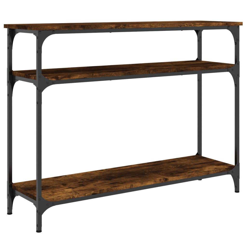 vidaXL Console Table Smoked Oak 100x29x75 cm Engineered Wood 2
