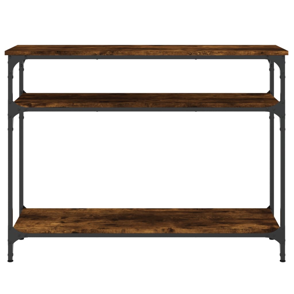 vidaXL Console Table Smoked Oak 100x29x75 cm Engineered Wood 4