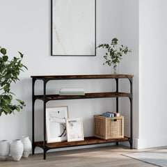 vidaXL Console Table Smoked Oak 100x29x75 cm Engineered Wood 1