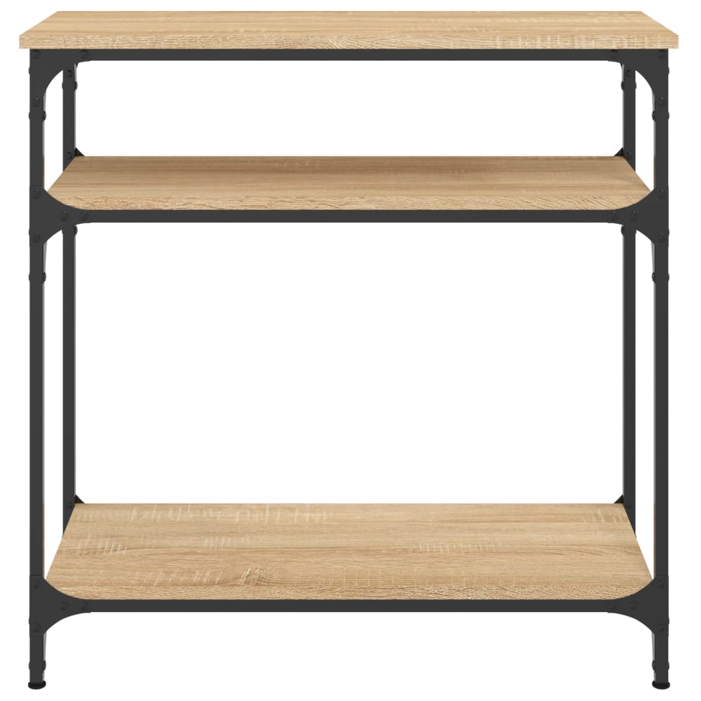 vidaXL Console Table Sonoma Oak 75x29x75 cm Engineered Wood 4