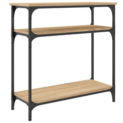 vidaXL Console Table Sonoma Oak 75x29x75 cm Engineered Wood 6